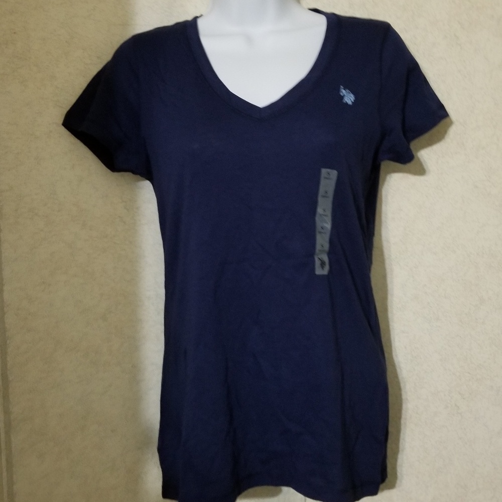 Navy blue us polo assn v neck